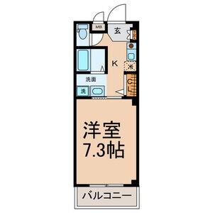SUNSTATE竜ノ口(1K/3階)の間取り写真