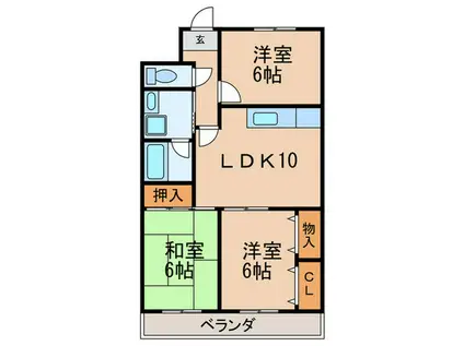 スカイパーク一社(3LDK/3階)の間取り写真