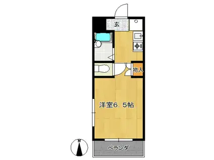 ソレイユフカヤ(ワンルーム/3階)の間取り写真