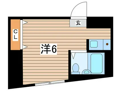 コンシェルジュ綱島台(ワンルーム/4階)の間取り写真
