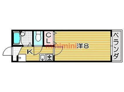 アビタシオン奈佐原(1K/1階)の間取り写真