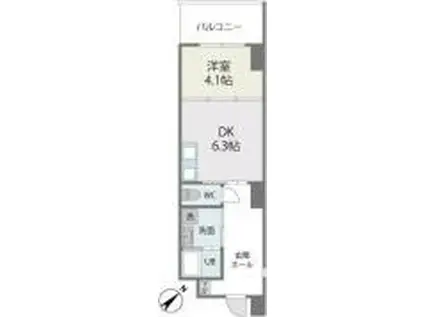 MIMOSA TERRACE(ワンルーム/3階)の間取り写真