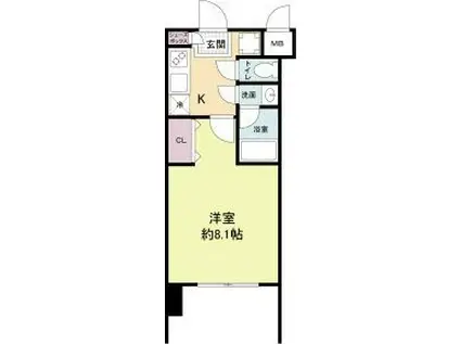 レジディア新大阪(1K/6階)の間取り写真