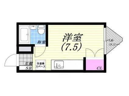 エクラ淀駅前(ワンルーム/2階)の間取り写真