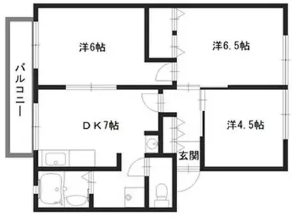 アーバン宮前(2LDK/2階)の間取り写真