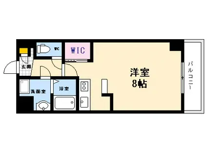 ランドマーク庚午(1K/6階)の間取り写真