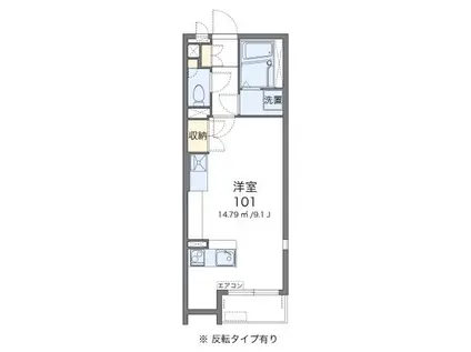 ミランダアルチザン(ワンルーム/1階)の間取り写真