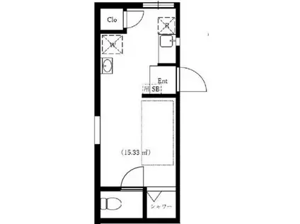 ルミエール中野1丁目(ワンルーム/3階)の間取り写真