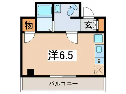 プルメリア中丸(ワンルーム/2階)の間取り写真