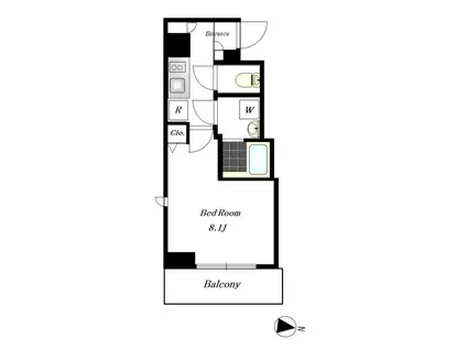 レオーネ押上キューブ(1K/4階)の間取り写真