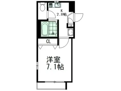ファインコート三鷹(1K/3階)の間取り写真