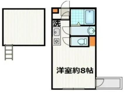 ヨコハマベフォーチュンクッキー(ワンルーム/1階)の間取り写真