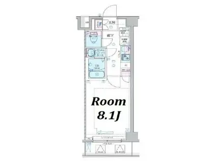 GENOVIA練馬高野台 SKYRUN(1K/6階)の間取り写真