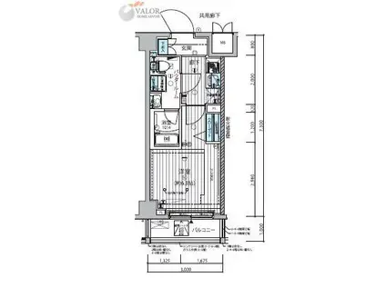 メインステージ武蔵小杉(1K/2階)の間取り写真
