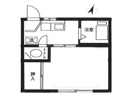 コーポセブン(1K/2階)の間取り写真