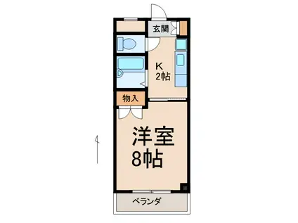 グリーンフル和光(1K/3階)の間取り写真