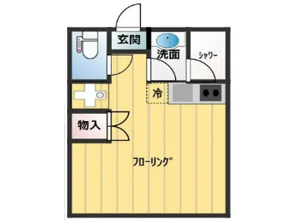 サクラメント蓮根(ワンルーム/1階)の間取り写真