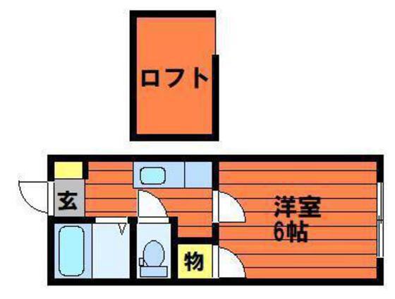 ACT18(1K/2階)の間取り写真