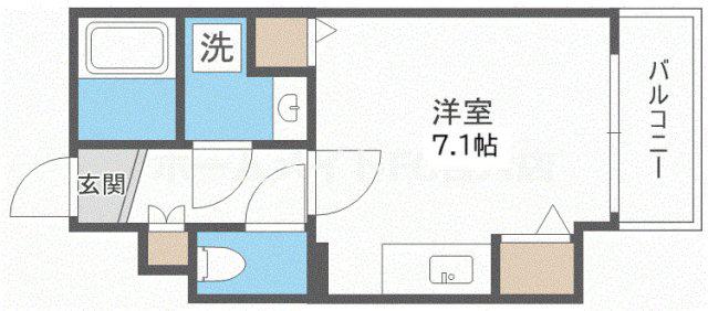 レジデンス本町(ワンルーム/15階)の間取り写真