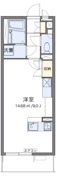 ミランダ浪華V(ワンルーム/1階)の間取り写真