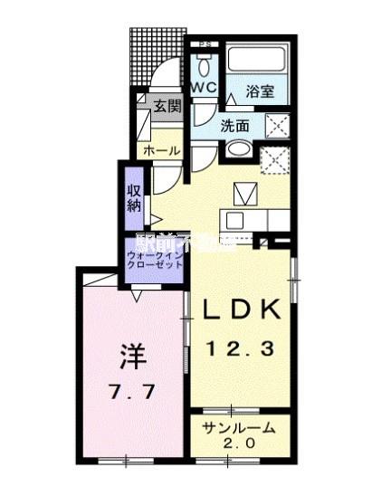 メゾンネージュI番館(1LDK/1階)の間取り写真