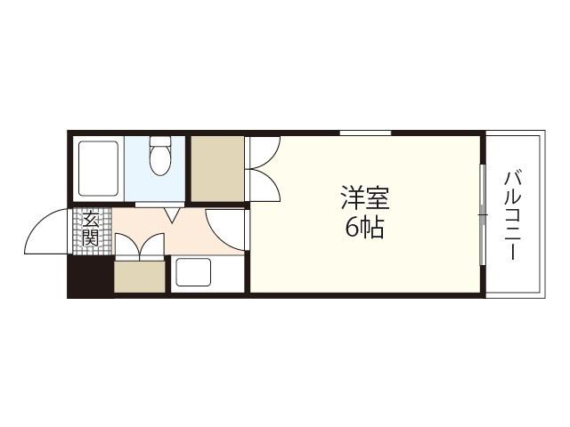 CALM西川口町(1K/3階)の間取り写真
