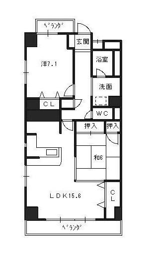 VIRTUOUS LIFE(2LDK/10階)の間取り写真