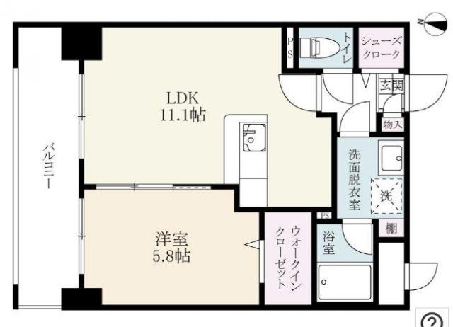 SOPHIA21堀川(1LDK/5階)の間取り写真