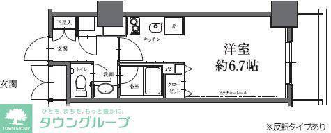 HF駒沢大学レジデンスTOWER(ワンルーム/13階)の間取り写真