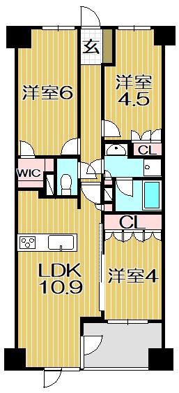 OPUS RESIDENCE MEGURO SENZOKU(2SLDK/1階)の間取り写真
