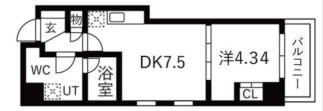 OAKLANCE大塚(1DK/6階)の間取り写真
