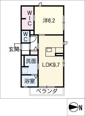 コンフォール(1LDK/1階)の間取り写真