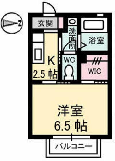 エスペランツァ(1K/2階)の間取り写真