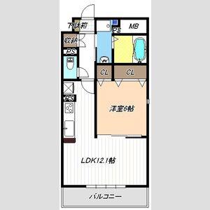 ディアコートKII(1LDK/3階)の間取り写真