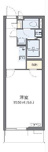 クレイノショコラ(1K/2階)の間取り写真