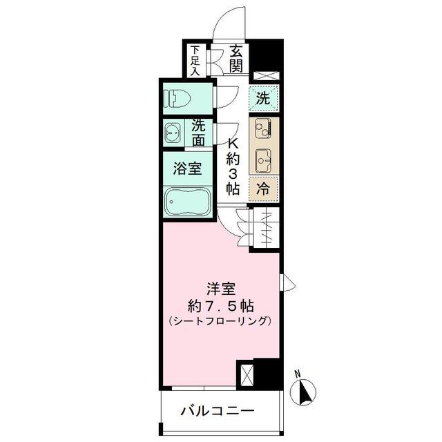 SUNFLOWER GARDEN(1K/7階)の間取り写真