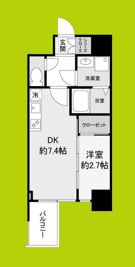 セレニテ谷町四丁目アリエ(1DK/12階)の間取り写真