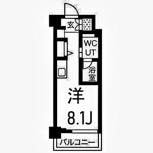 クラリッサ横浜中央(ワンルーム/4階)の間取り写真
