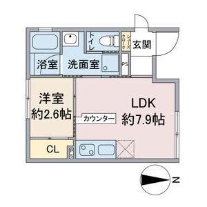 CELENEST浄心(1LDK/3階)の間取り写真