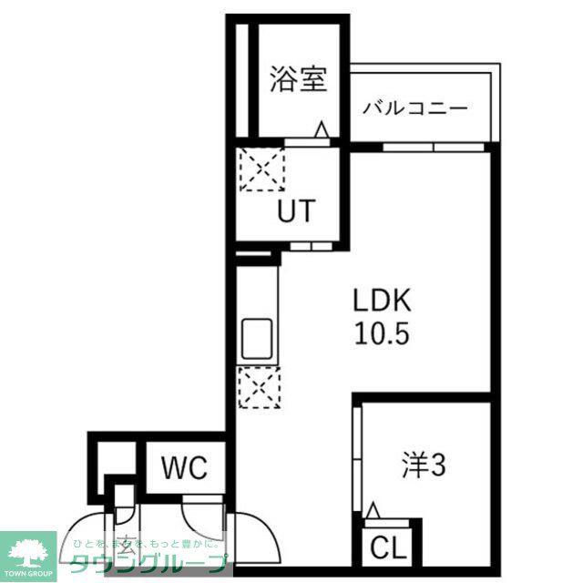 JACK MIYAHARAII(1LDK/3階)の間取り写真