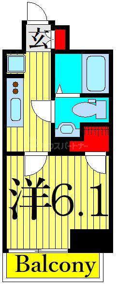 アーバンパークお花茶屋(1K/6階)の間取り写真