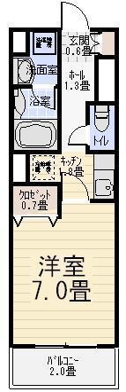 DAYスクエア(1K/3階)の間取り写真