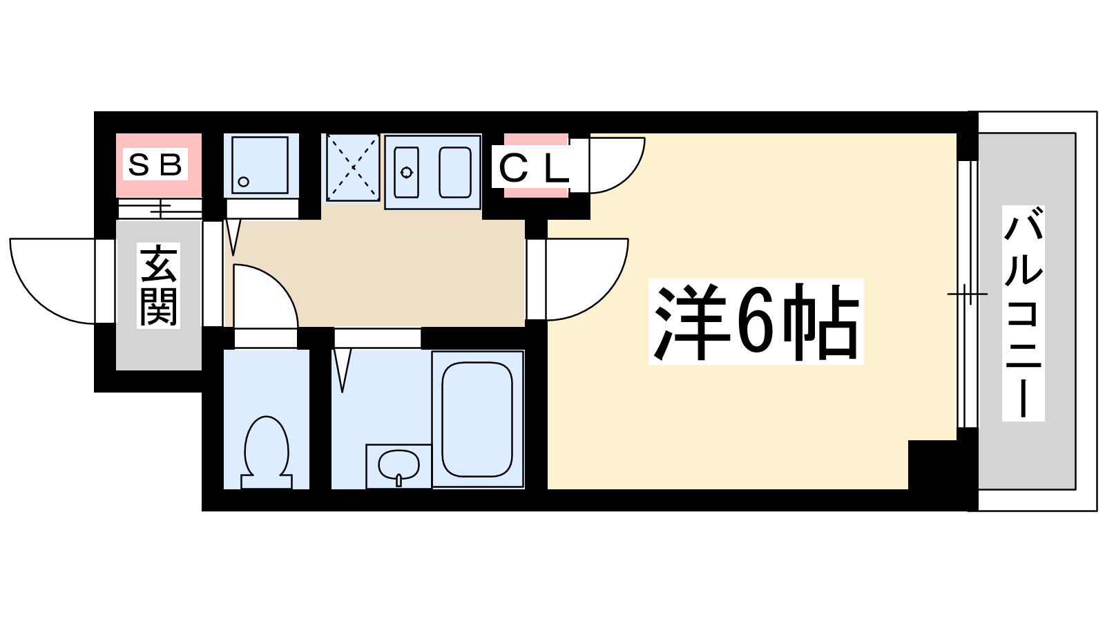 リーガル新大阪Ⅲ(1K/7階)の間取り写真