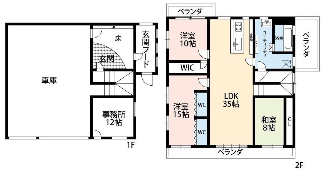 山の手貸戸建(3LDK/1階)の間取り写真