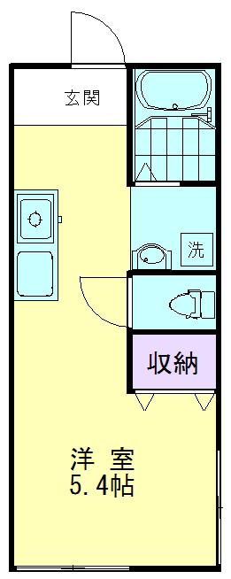 第8プレジデンス細川(ワンルーム/2階)の間取り写真