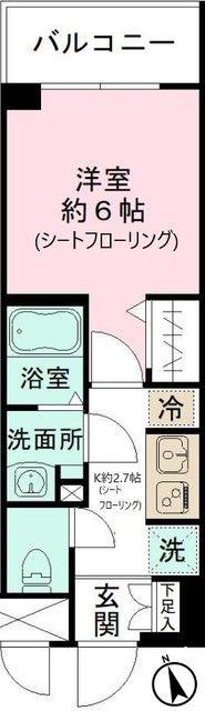 NーSTAGE つきみ野(1K/1階)の間取り写真