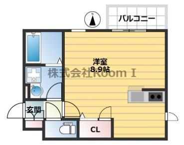 メゾンドルチェ・旭化成ヘーベルメゾンHEBEL HAUS(1K/1階)の間取り写真