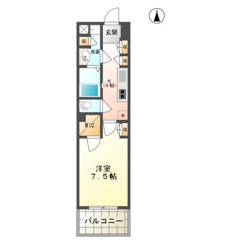 VILLA PRIMA(1K/2階)の間取り写真