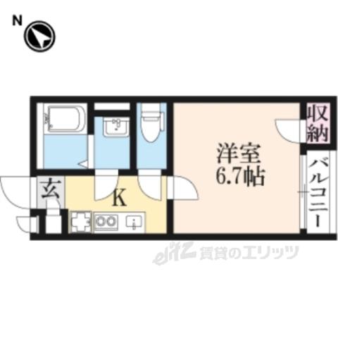 レオネクストハピネス(1K/2階)の間取り写真