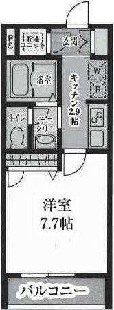 TS GARDEN川崎大師I棟(1K/3階)の間取り写真